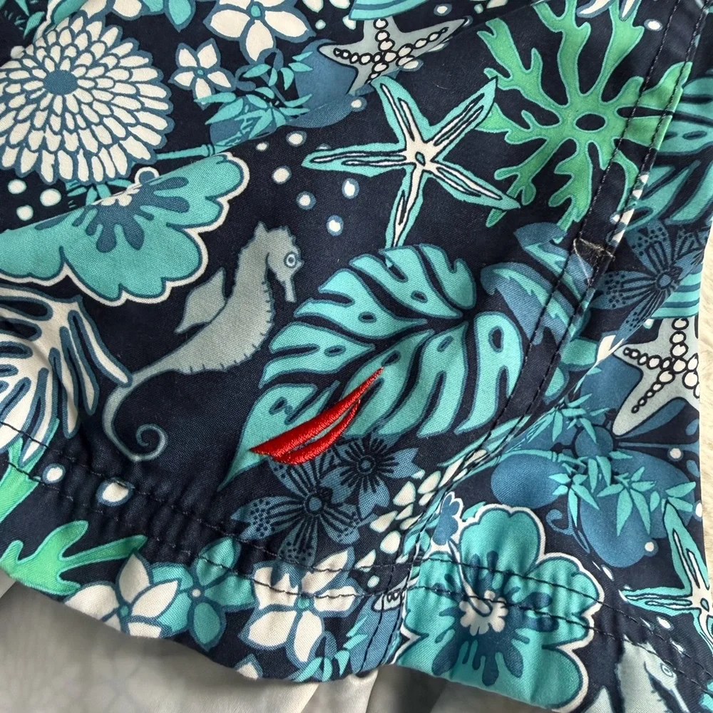 Nautica Tropical Blue Floral Board Shorts